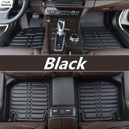 Leather car floor mats FIT FOR Skoda Fabia Hatchback 2015 2016 2017 2018 car-styling Custom car mat