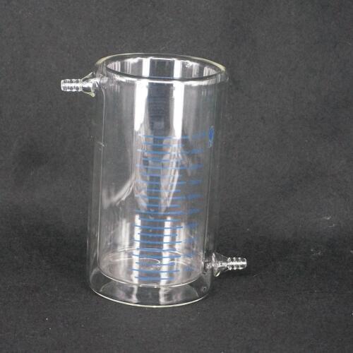 1000ml Laboratory Jacketed Borosilicate Glass Beaker Double Layer Beaker for Photocatalytic Experiment
