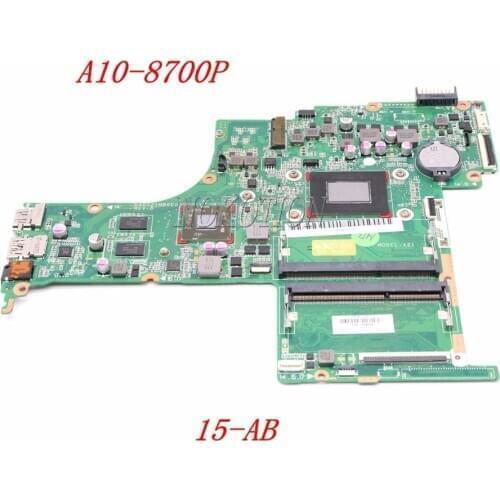 NOKOTION Laptop Motherboard For HP Pavilion 15-AB 15Z-AB 809408-601 809408-001 DA0X21MB6D0 A10-8700P CPU R7 M360 Main board