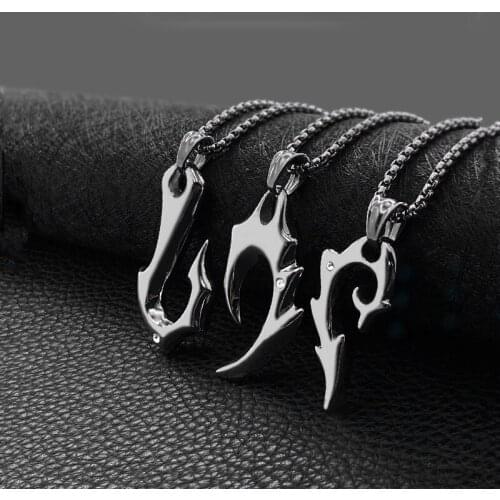 Fashion titanium steel pendant stainless steel male punk street hip hop necklace jewelry hot sale