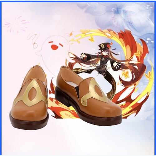 Genshin Impact Hu Tao Cosplay Shoes Boots Halloween Costumes Accessory Custom Made