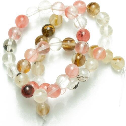 Wholesale Cherry Quartz Beads Natural Stone Round Loose Beads Needlework for Jewelry Making 4 6 8 10 12mm DIY Bracelet