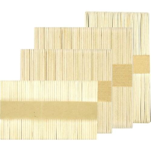 50Pcs Natural Wooden Ice Cream Sticks Popsicle Sticks Colorful Wood Stick For Kids Handmade Crafts DIY Lollipop Mold Accessories