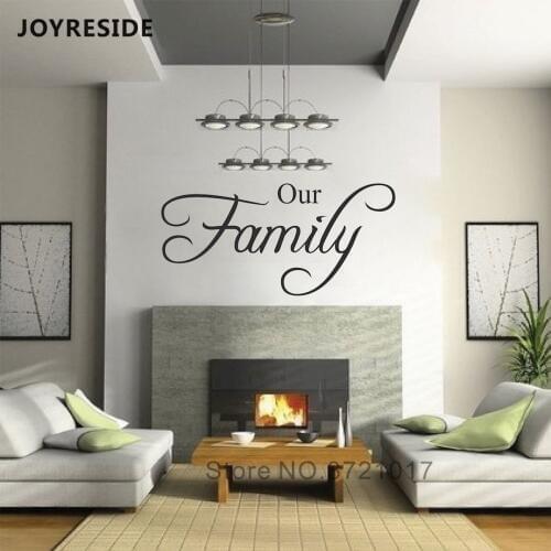 Family Words Wall Sticker Home Rooms Wall Decor Modern Livingroom Wall Decals Colors Choose Wall Stivkers Vinyl Art Design M469