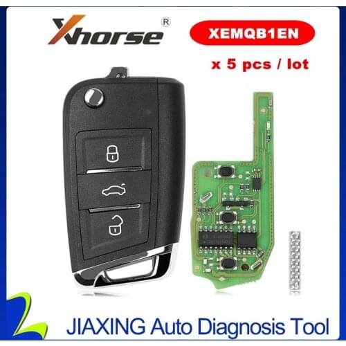 XHORSE XEMQB1EN for VW MQB Style Super Remote Key 3 Buttons Built-in XT27 VVDI Super Chip English Version 5pcs/lot