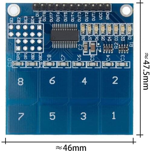 TTP226 8 Channel Digital Touch Sensor Module Capacitive Touch Switch