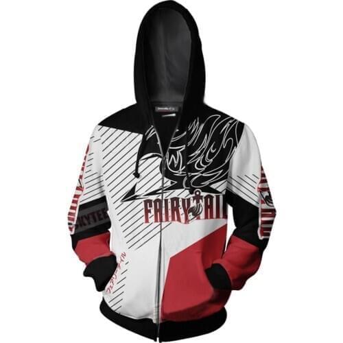 Unisex Anime Fairy Tail 3D Print Men Women Halloween Costume Cosplay Sweatshirt Hoodie Casual Tracksuit Jacket Hip Hop Tops