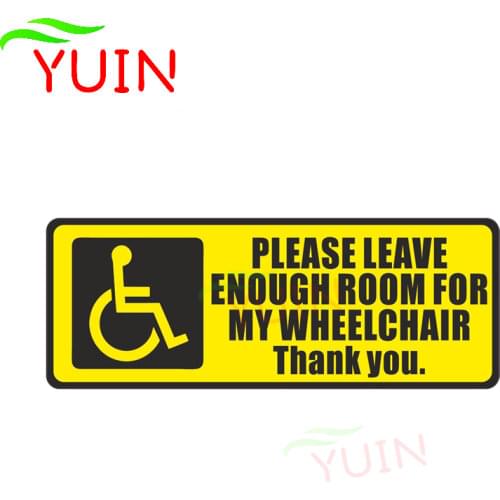 Disabled Sign Disability Mobility Wheelchair Car Sticker PVC Motorcycle Cars Accessories Waterproof Sunscreen Decal 18*7cm