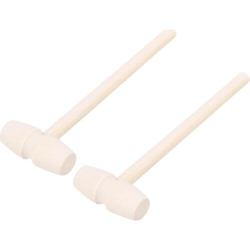 10 Pcs Wooden Hammers Toys for Chocolate Breakable Heart Mini Hammer Mallet
