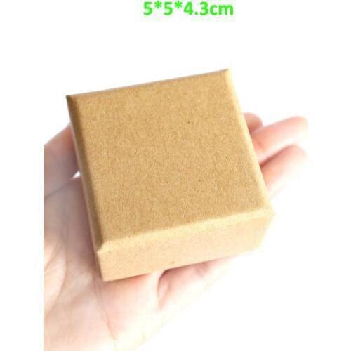 20pcs/lot-5*5*4.3cm kraft brown coated paper Gift boxes Cosmetic Jewelry storage boxes DIY Handmade soap packaging boxes