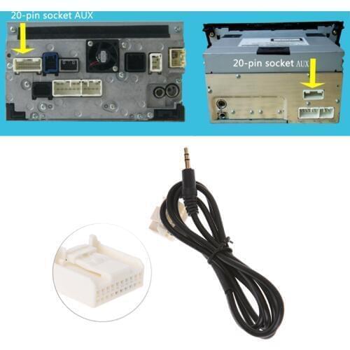 3.5MM AUX Audio Radio Male Interface MP3 Player Phone Adapter Cable for Toyota Car Cables Adapters Sockets