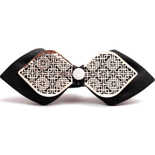 Free Shipping New Male fashion mens man Wedding Chinese metal inlay black bow knot Headdress best man wedding banquet bow tie