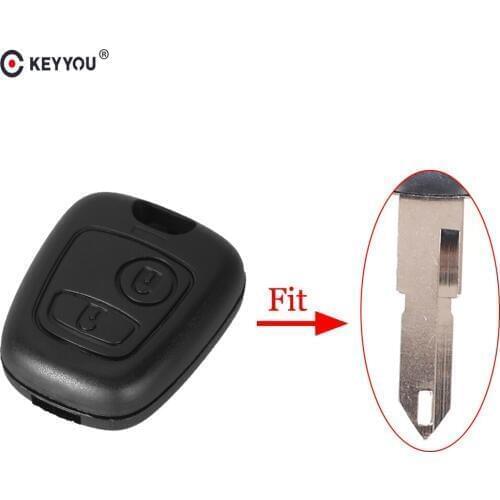 KEYYOU Remote Key Car Key Blade Fob Case Replacement Shell Cover For Citroen C1 C4 for Peugeot 107 207 307 407 206 306 406