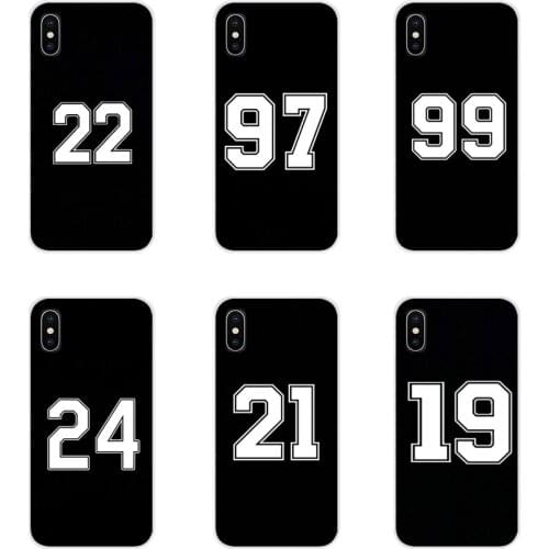 Black Number For Samsung A10 A30 A40 A50 A60 A70 M30 Galaxy Note 2 3 4 5 8 9 10 PLUS Accessories Phone Shell Covers