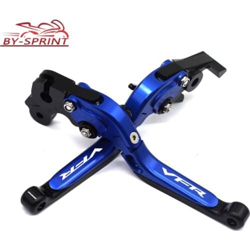 For Honda VFR 750 800/F VFR750 VFR800F With Logo Motorcycle Accessories Brake Clutch Levers CNC Aluminum Adjustable Folding