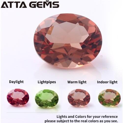 Diaspore Stone Oval Shape 8mm*10mm Faced Cut Created Zultanite Color Change Stone Multi-Color Jewelry Design Stone Wholesale