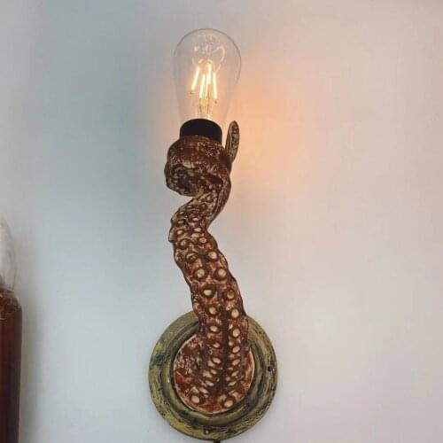 Retro Octopus Electric Light with E27 Bulbs, Tentacle Lamp Wall Sconces Lanterns Home Decor