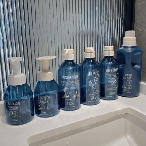 Liquid Dispenser Bottle Cartoon Shampoo Hand Sanitizer Laundry Detergent Press-type Bottle Liquid Storage Empty Bottle