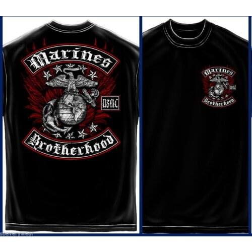 Marine Corps T Shirt Usmc Biker Rockers American Eagle Usa Black Tee Newest 2019 MenS Fashion Print Summer Style Design T-Shirt
