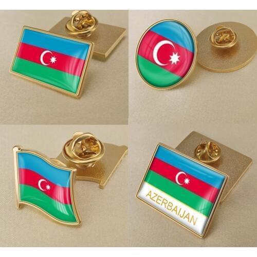 Coat of Arms of Azerbaijan/Azerbaijanis Flag National Emblem Brooch/Badges/Lapel Pins