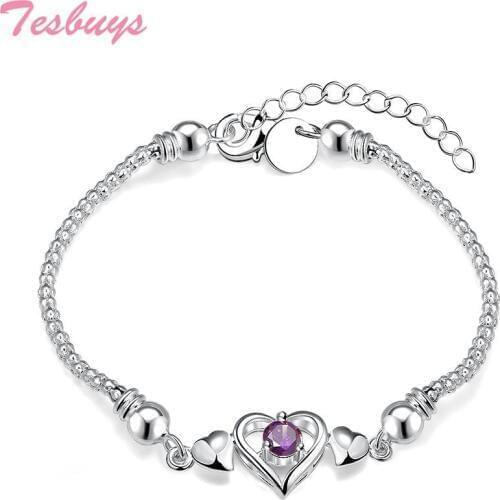 Hot Sale Sliver Plated Wholesale Charming handmade silver bracelet H383