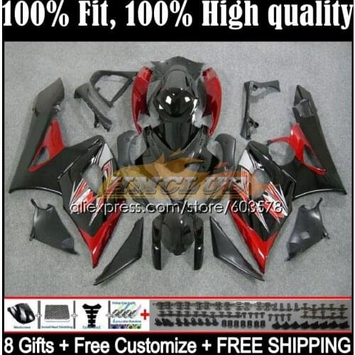 Injection For SUZUKI GSXR-1000 GSXR1000 GSX R1000 K5 12CL.15 GSX-R1000 05 06 GSXR 1000 1000CC CC 2005 2006 Fairing Dark red