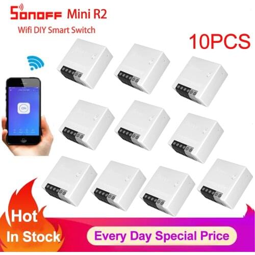 Sonoff Mini R2 Wifi Smart Switch Two Way Control Smart Home Automation Modules Wireless Timer DIY Switch Via EWelink APP Alexa