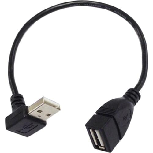 USB 2.0 Male to Female Cable 90 Degree USB 2.0 Male to USB Female Cable Black 20 cm Connector USB 2.0 Male to USB Female Cable