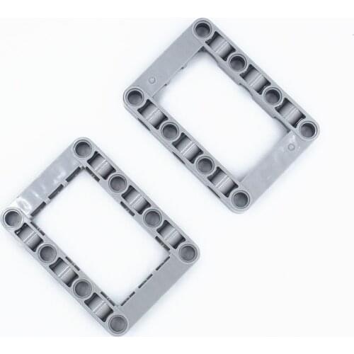 MOC Building Blocks Technical Parts 2pcs Technical BEAM FRAME 5X7 DIA4.85 compatible with lego for Kids Boys Toy 64179