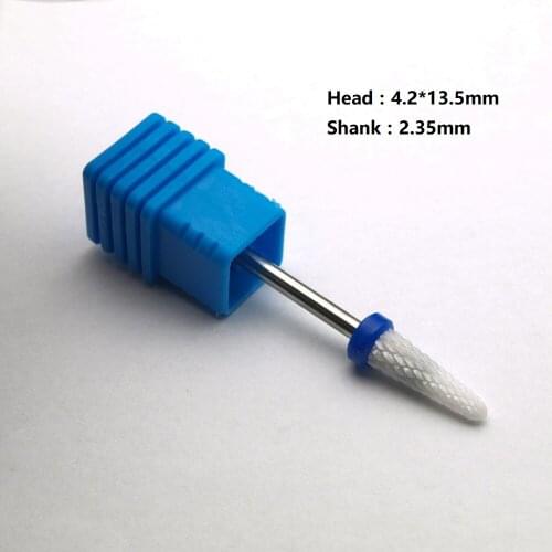 Easy Nail Ceramic Nail Drill Bit 3/32" Rotary Cuticle Clean Burr Bits For Manicure Electric Drill Accessory Nail Beauty Tools