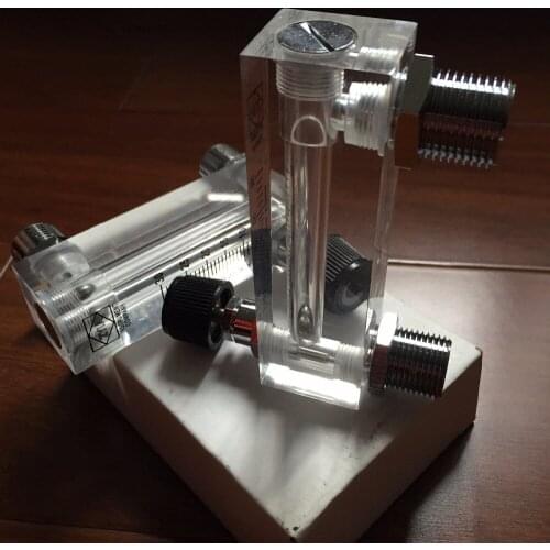 LZM-6T 4-40LPM/10-80SCFH panel type acrylic flowmeter(flow meter) with adjust valve bass fitting Female G1/4" Male M18*1.5