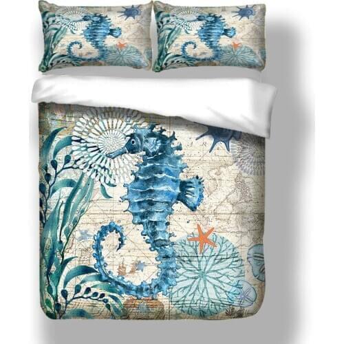 Fashion Sea Turtle Bedding Sets Duvet Cover Bed Sheets and Pillowcases 3 Pcs Bed Sheet Twin Queen King Teenager Print 2021 New