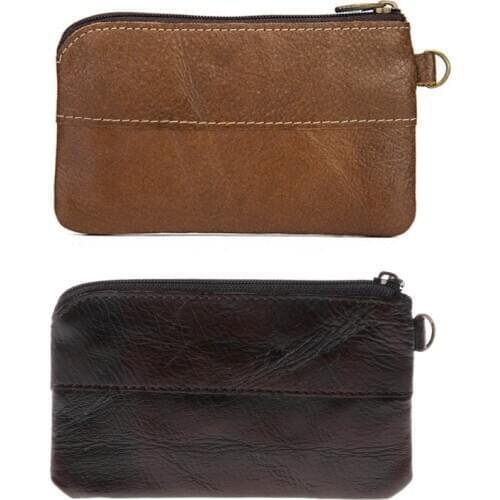 Fashion Women Men Leather Coin Purse Card Wallet Clutch Zipper Small Change Bag