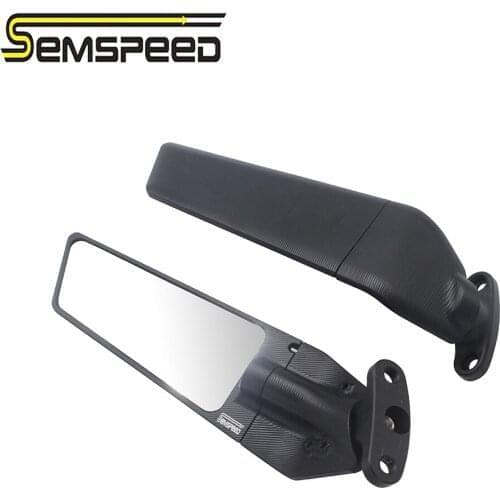 Newest Modified Motorcycle 2PCS Rear-view Mirrors Wind Wing Adjustable Rotating Side Mirrors For KAWASAKI ZX-6R ZX-636 2020 2021