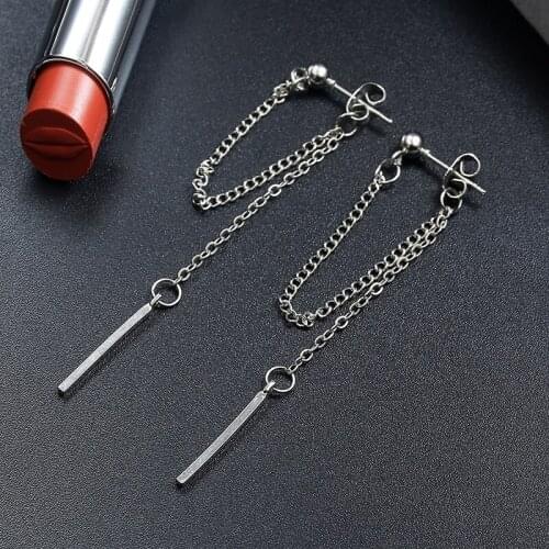 New Temperament Retro Chain Tassel Earrings for Women 2021 Statement Earring