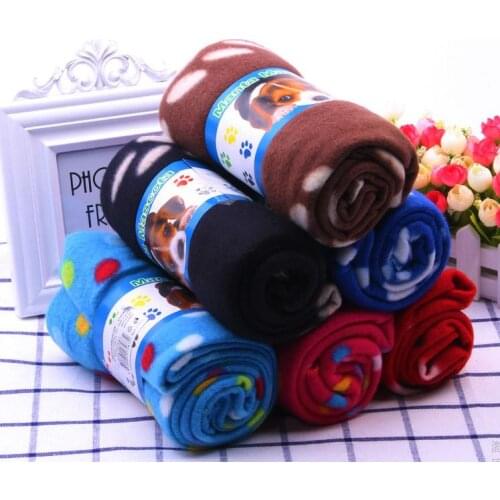 Pet Blanket High Quality Warm Paw Print Pet Puppy Dog Cat Bed Blanket Cushion Cover Towel Lovely Dog Blanket SN616