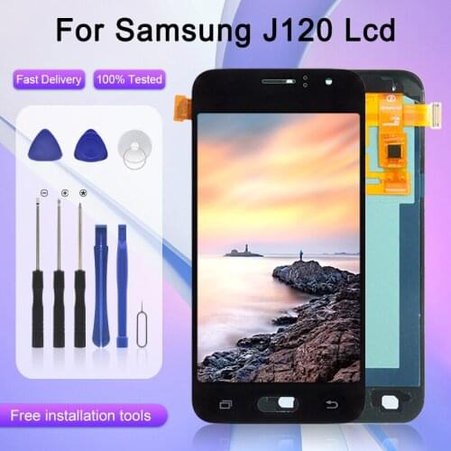Super Amoled For Samsung Galaxy J120 Lcd J1 2016 Display Touch Panel Screen Digitizer J120F Assembly With Tools