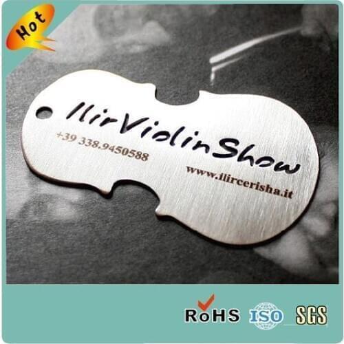 Wholesale cheap custom logo engraved stainless steel business metal card