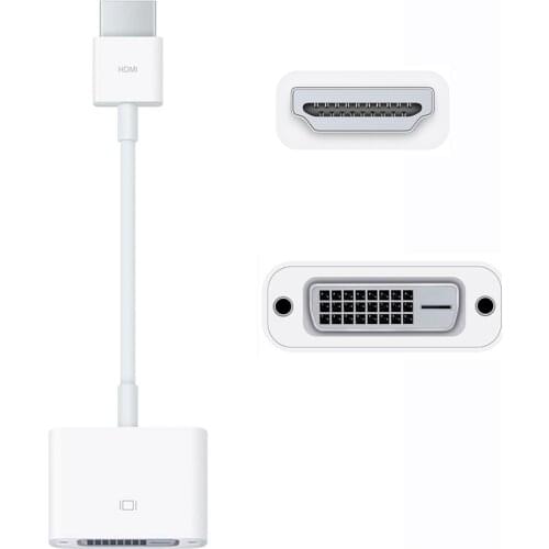 Genuine HDMI to DVI Adapter for Mac mini M1 2020 Mac mini 2018 white HDMI to DVI for apple HDMI to DVI adapter cable 922-9555