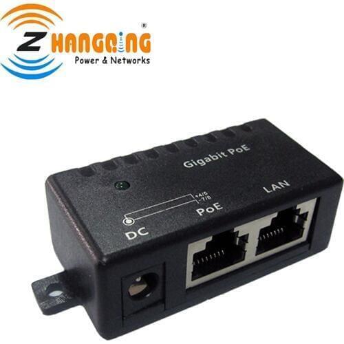 Passive PoE injector manufacturer Gigabit 10/100/1000 Mbps in stock Wall Mount Network Patch Panel for IP Camera, VOIP, WiFi AP