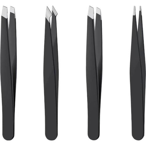 Stainless Steel Eyebrow Tweezer Hair Pluckers Clip Eyebrow Trimmer Eyelash Extension Clip Makeup Beauty Repair For Eyebrow Too