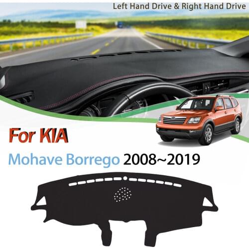 Anti-Slip Mat for KIA Mohave Borrego 2008-2019 Dashboard Cover Pad Sunshade Dashmat Protect Carpet Anti-UV Accessories 2017 2016
