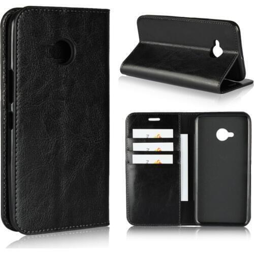 Luxury Genuine Leather Wallet Flip Case Cover For HTC U11 Life