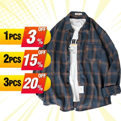 Spring New Arrival Plaid Shirt Men Male Casual Long Sleeve Shirt High Quality Men Clothing Boys Student Shirts for Men Clothes
