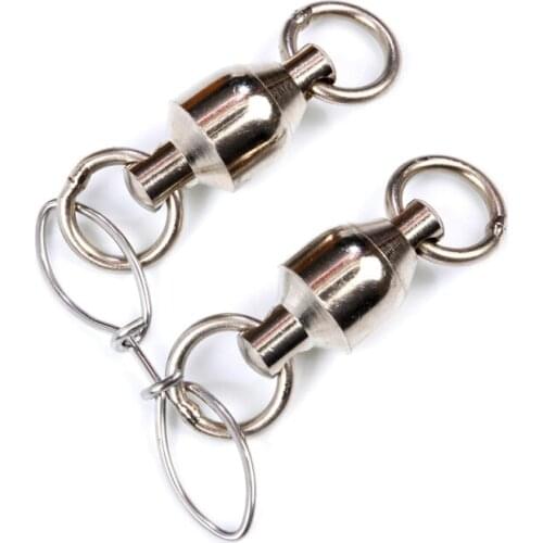 Swivels Interlock Snap Fishing Lure Tackles Gear Accessories Connector Copper Swivels Pin Bearing Rolling Solid Fish Tool