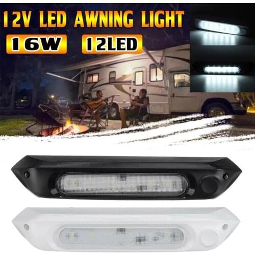 LED 16W Awning Porch Light Waterproof Motorhome Camper Light Caravan Interior Wall Lamps Bar 12V RV Van Lamp Bar