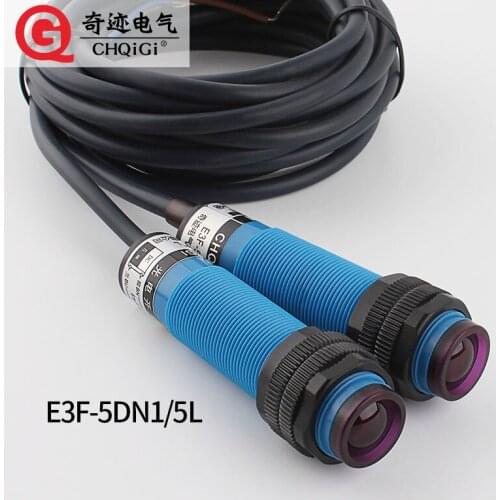 The M18 infrared ray induction photoelectric switch E3F-5DN1-5L sensor has a normal opening of 10M for the two lines of targete