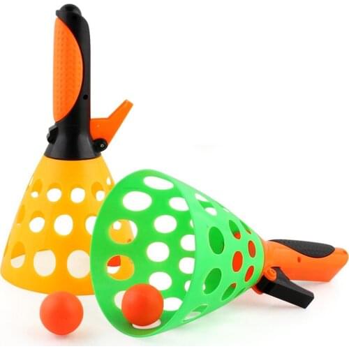 1 Set Parent-child Catapult Table Tennis Launch Ball Perfect Toy For Kids Outdoor Interactive Rubber Balls Ping Pong Balls Toys