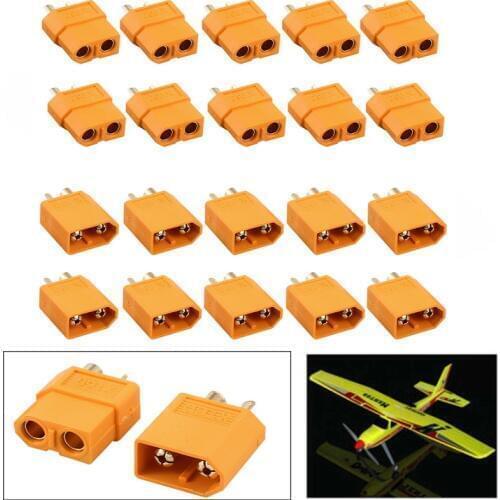 1 Pair XT60 XT-60 Male Female Bullet Connectors For RC Lipo Battery Connector Set Male Female Gold Plated Banana Plugs