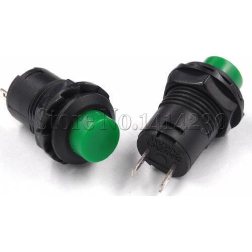 10PCS 12mm Mini Small Round Push Button Red Green Reset Switch 3A 125V 1.5A 250V AC